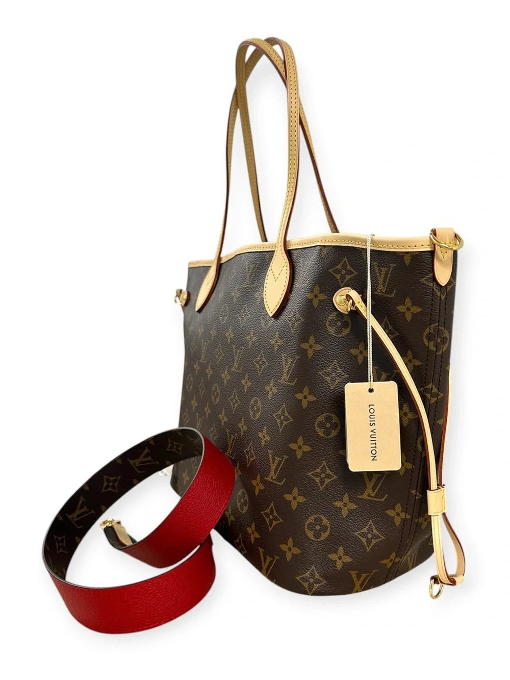 New Louis Vuitton Neverfull Bandouliere Inside Out MM Monogram Reversible M12096 - Picture 9 of 16